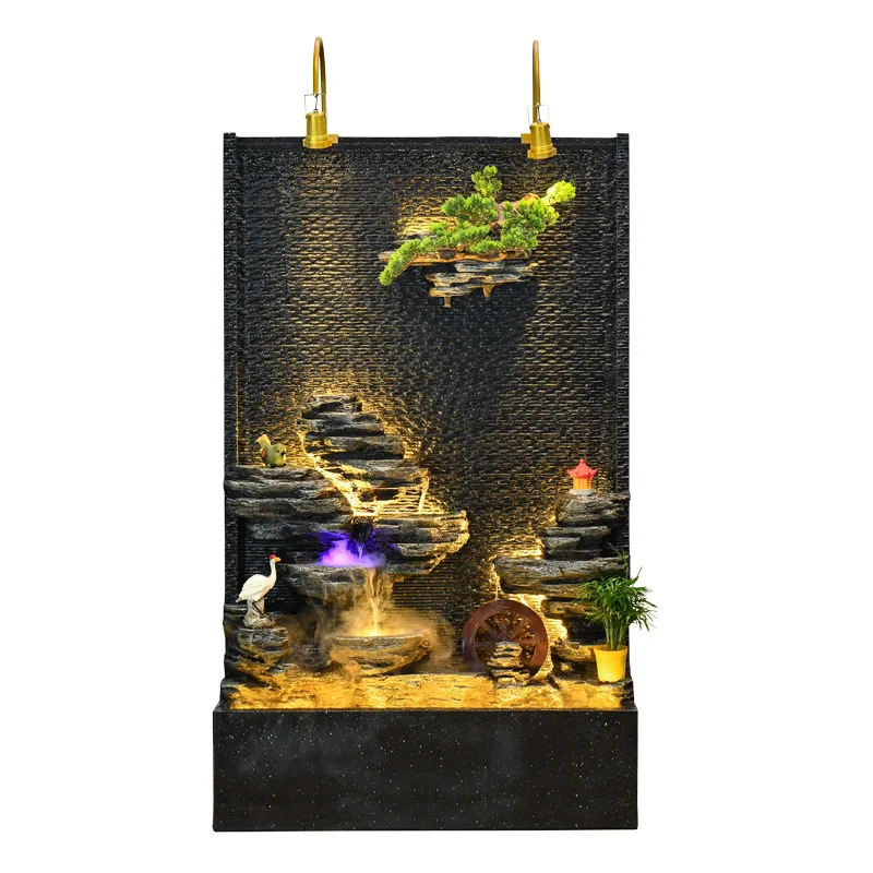 Rockery water partition screen courtyard fish pond villa floor ornament