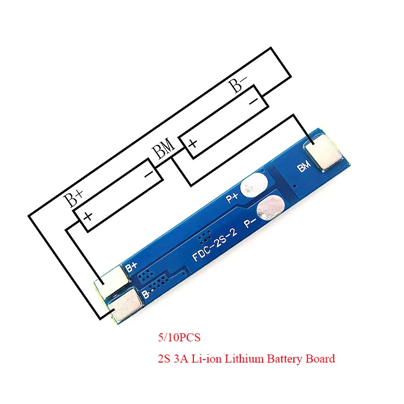 2S 3A Li-ion Lithium Battery 18650 Charger Protection Board BMS PCM 1/5/10pcs