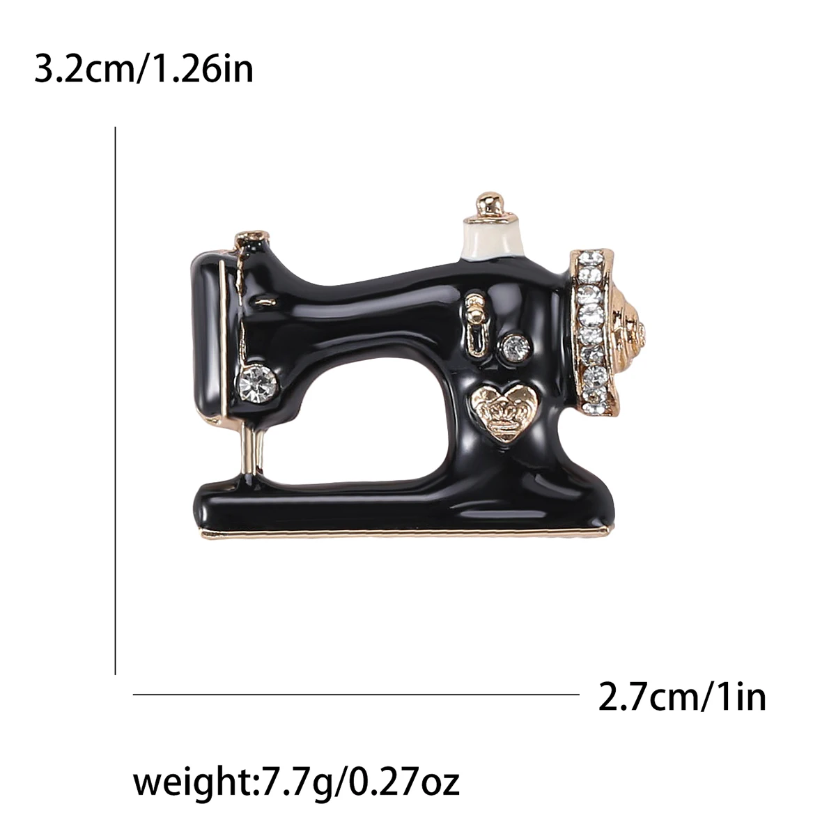 Vintage Sewing Machine Brooches for Women Unisex Beautiful Pins Multi-color Available Casual Party Accessories Gifts