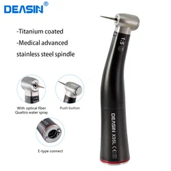X95L Dental Red Ring Contra Angle Low Speed Handpiece 1:5 Fiber Optic Contra Angle For Universal E-type Motor Dentistry Tools
