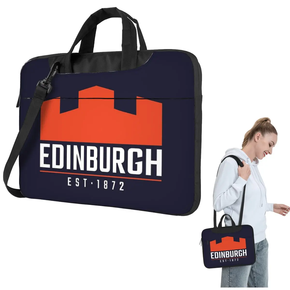 

The Edinburgh Rugby Logo Laptop Bag Shockproof Case Computer Bag 13 14 15.6 Inch Crossbody Laptop Pouch For Macbook Pro Air