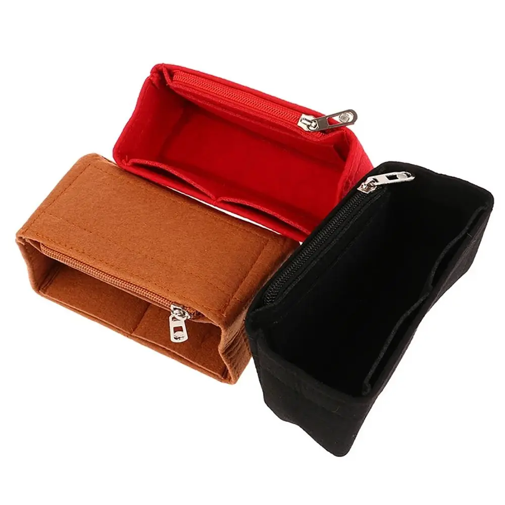 1Pcs New Storage Bags Insert Bag Portable Felt Linner Bag Multi-Pocket Travel Bag Organizer for Longchamp Mini Bag