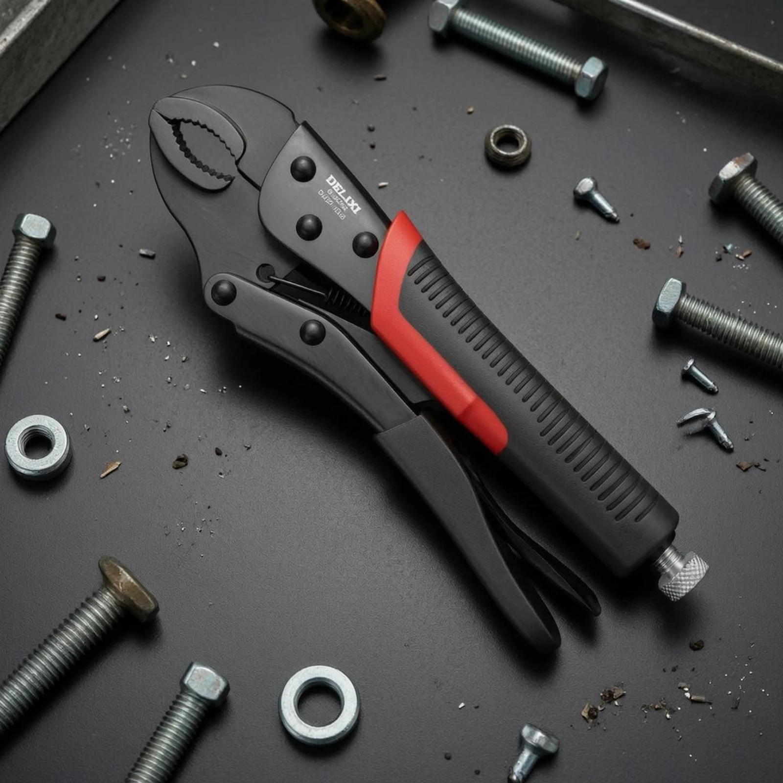 Coil-Loaded Locking Plier Adjustable Tension Vise Grip Pliers Clamping Pliers Anti-Slip Handle Locking Clamp Tool