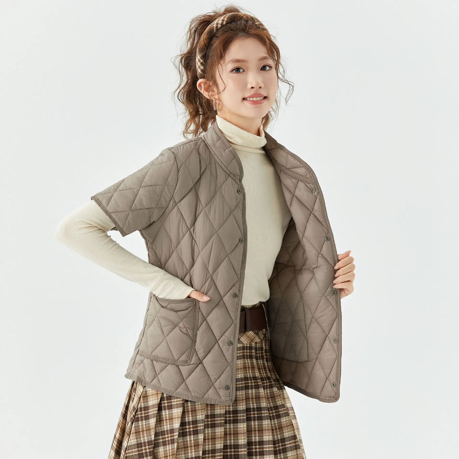 Parkas Women Coats Jackets Stand Collar Short Sleeve Thick Warm Y2k Streetwear Elegant Jacket Work Coat Autumn Winter 2026