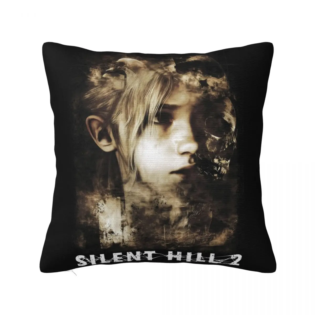 Laura Orphan's Chalk Scribbles In Silent Hill 2 Pillowcase Printed Cushion Cover Decorative Throw Pillow Case Cover Home Zipper