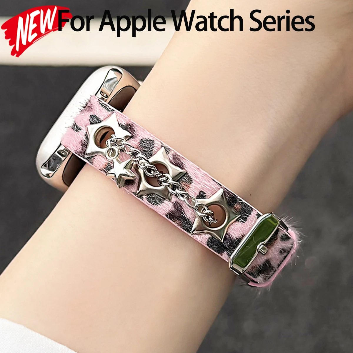 Lederband für iWatch Ultra3 2 11 10 9 8 7 6 5 Se3 Love Metallarmband für Apple Watch 40 mm 41 42 mm 44 45 mm 46 49 mm