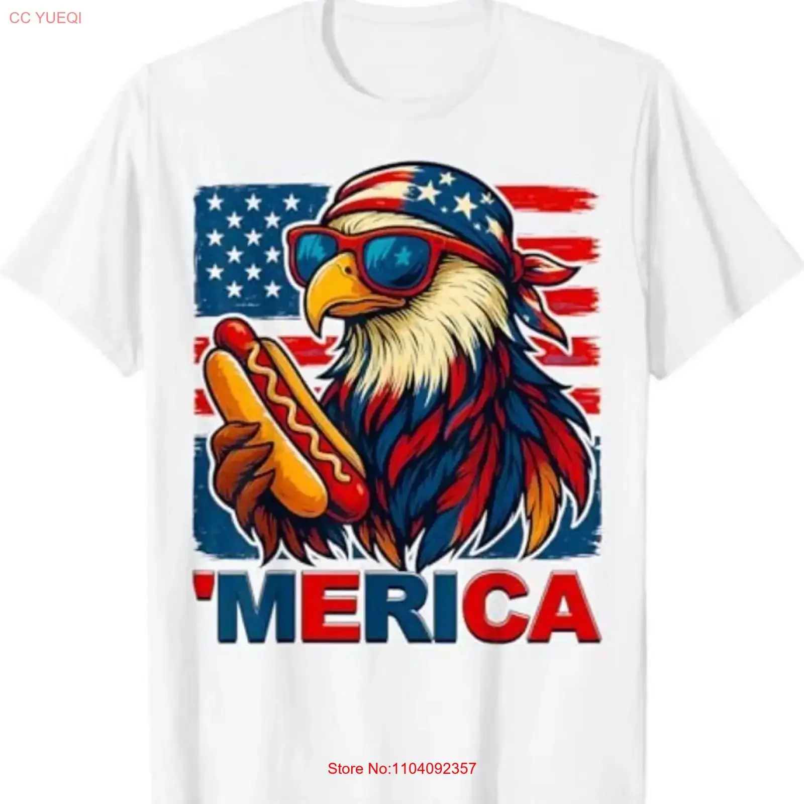 Funny Merica Eagle Hotdog USA Flag 4th Of July Patriotic Men T Shirt vintage Washed graphic streetwear Slightly Stylish Casual