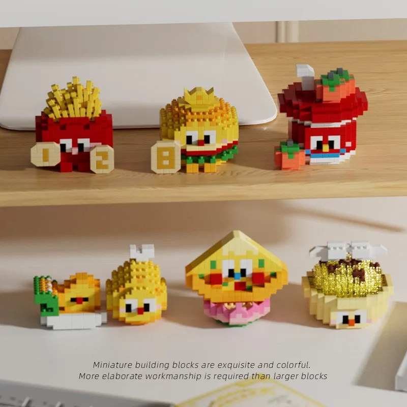 Fruit Series Handmade Creative Assembly Building Block Model DIY Assembly Model Theme Desktop Display Decoration Ornaments