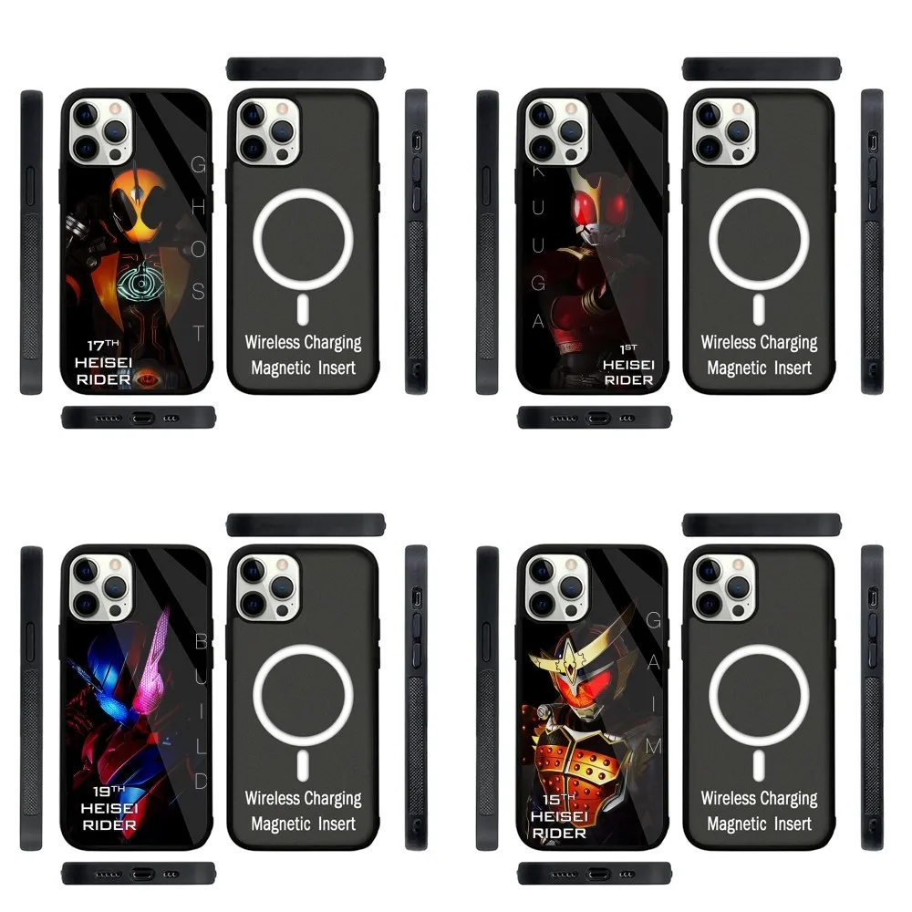 K-Kamen Rider Anime Phone Case Strong Magnetic For IPhone 15,14,13,Pro,Max,Plus,11,12,Mini For Magsafe Wireless Charging