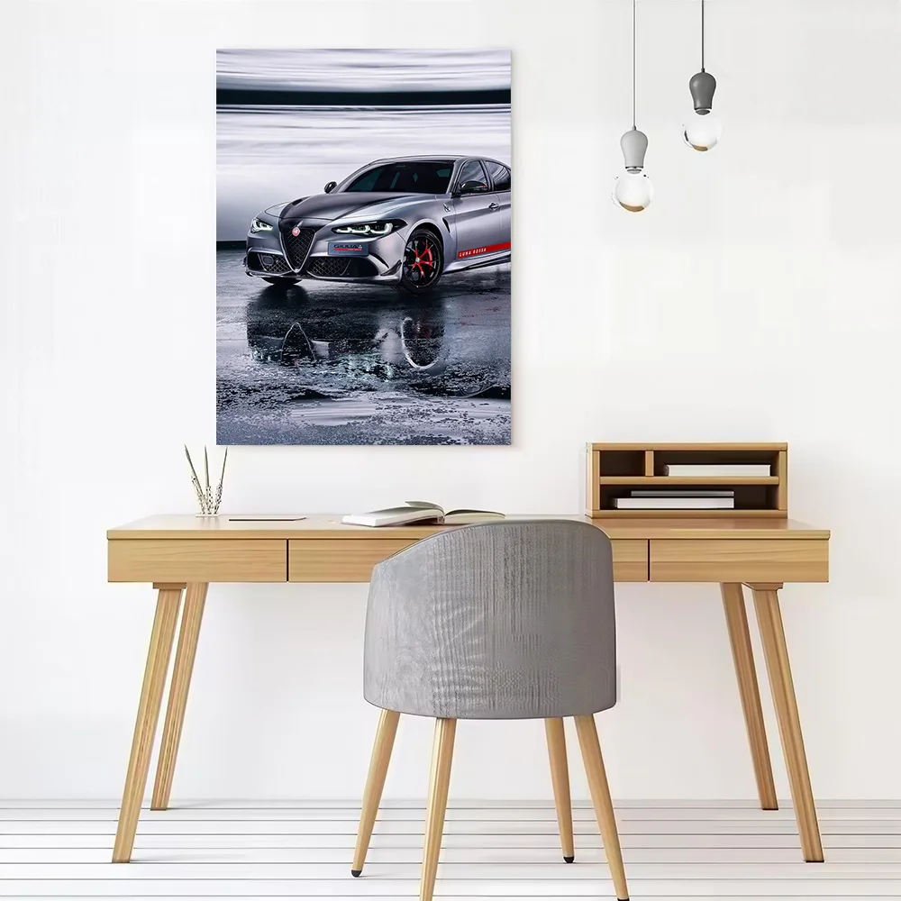 Romeo Car Giulia Luna Rossa Poster Customizable Printed Canvas Painting for Pictures Wall Art Modern Home Decoration Ornaments