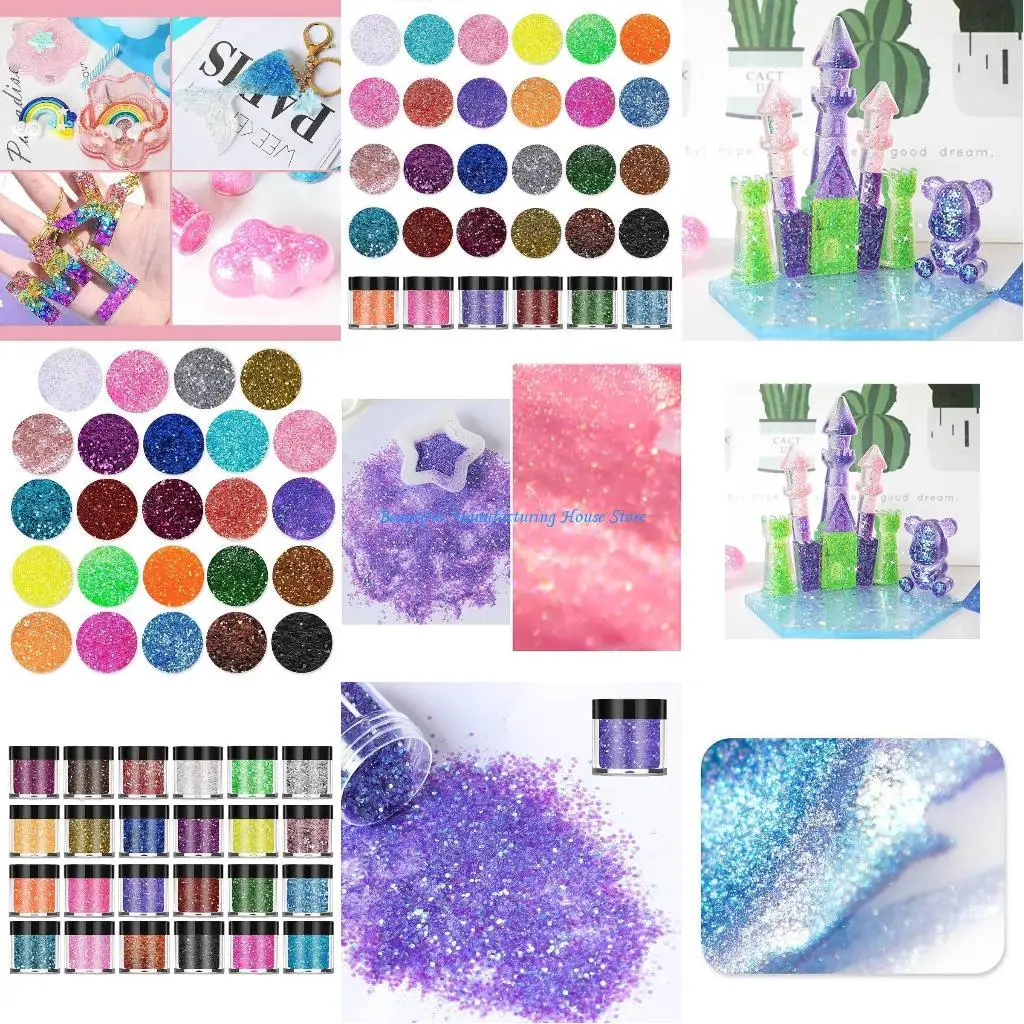 

E56A 24 цвета, блестящая пудра, украшение, блестки, идеально подходят для взрослых и детей