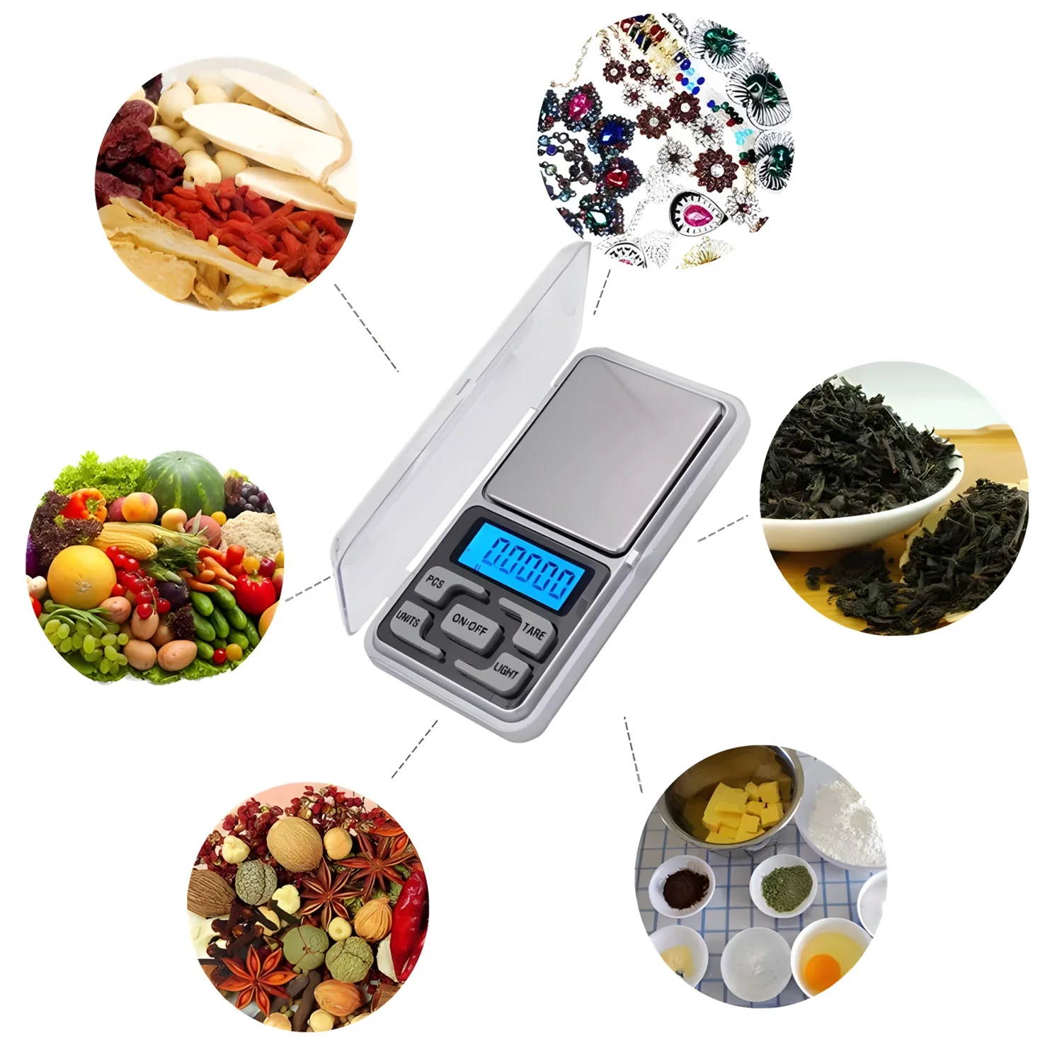 Digital Kitchen Scale 500g/ 0.01g Food Scales Digital Weight Gram and Oz Digital Gram Scale LCD Display High Precise mini Scale