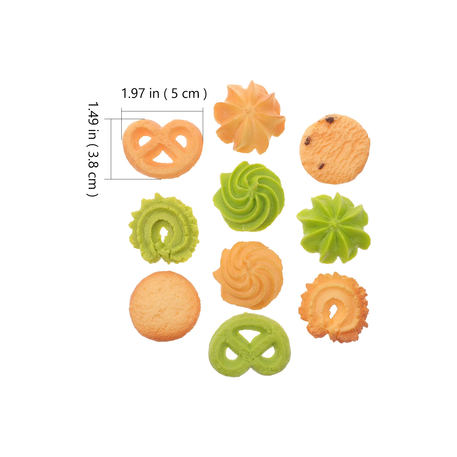 

10 Pcs Simulation Biscuits Cookie Model Food Dessert Artificial for Display Decorations
