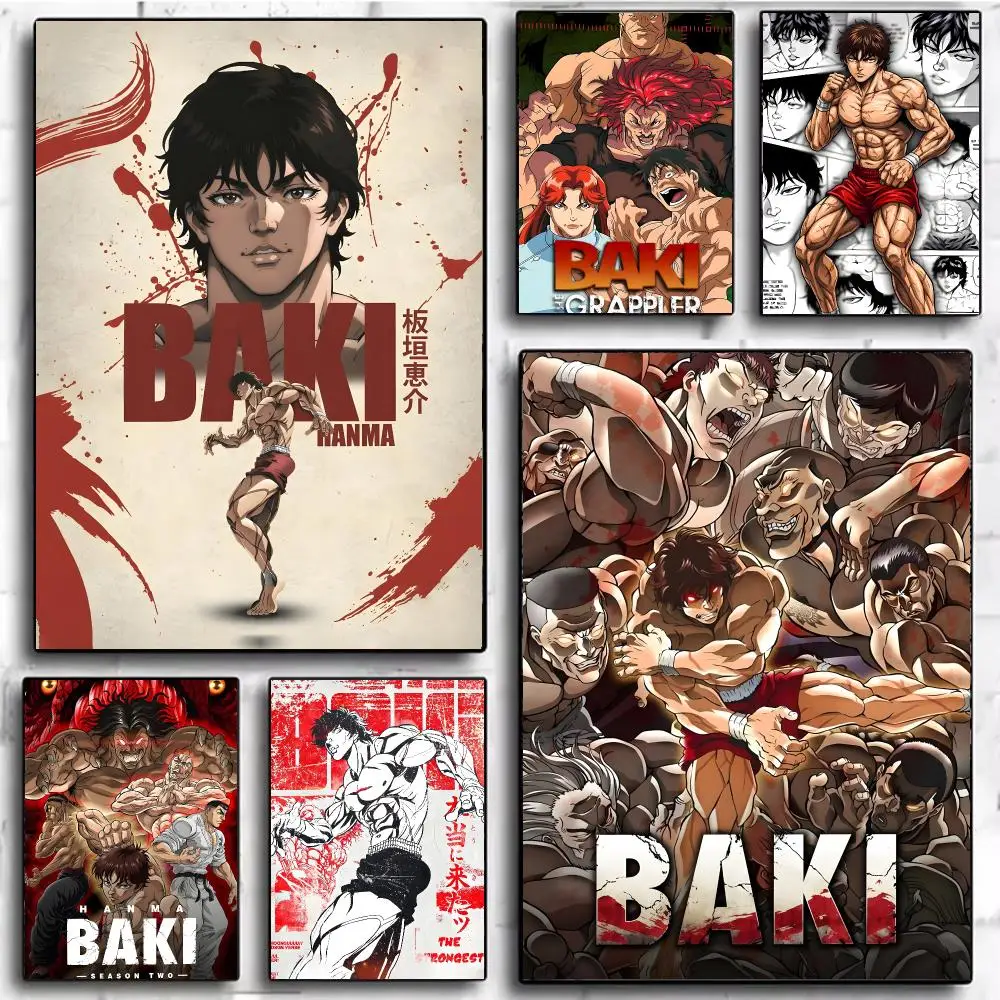 Martial Arts Animation B-Baki The Grappler Poster Modern Home Decor & Interior Design | Wall Art Collection