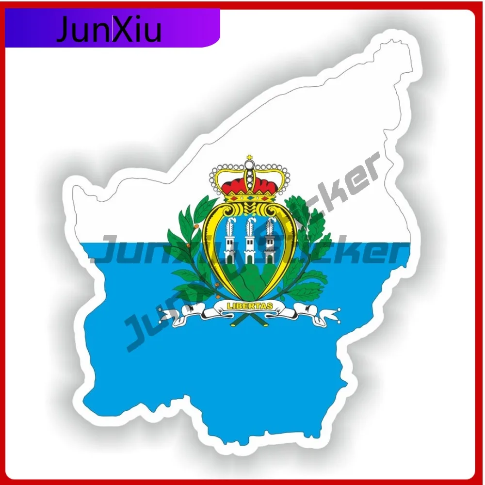 

San Marino Map Flag Fashion Auto Surface Decoration Suitable For Motorcycle Bicycle Helmet Surfaces