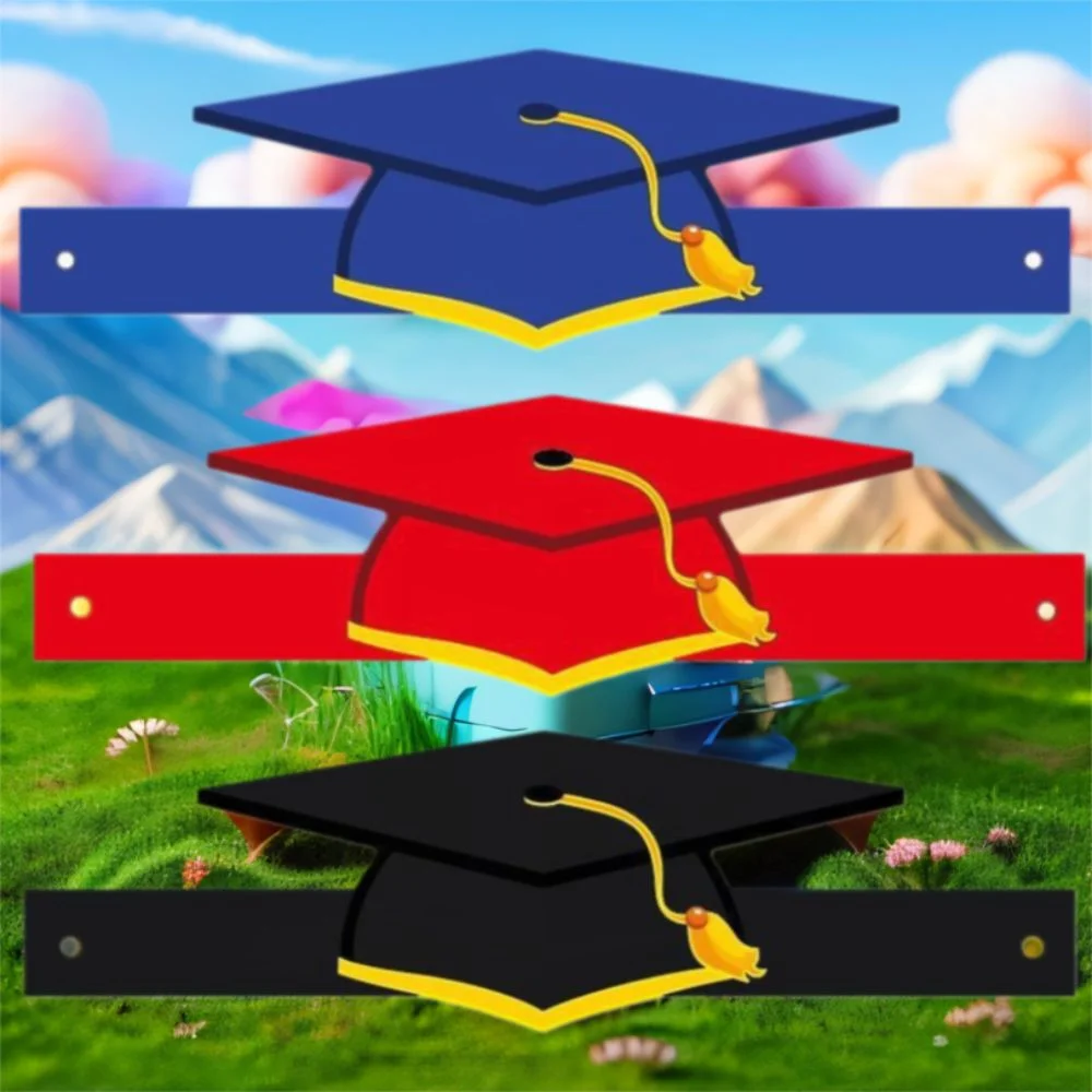 

10pcs Funny Cute Graduation Hat Unique DIY Party Headwear with Tassels Doctor Paper Hat School Ceremonies