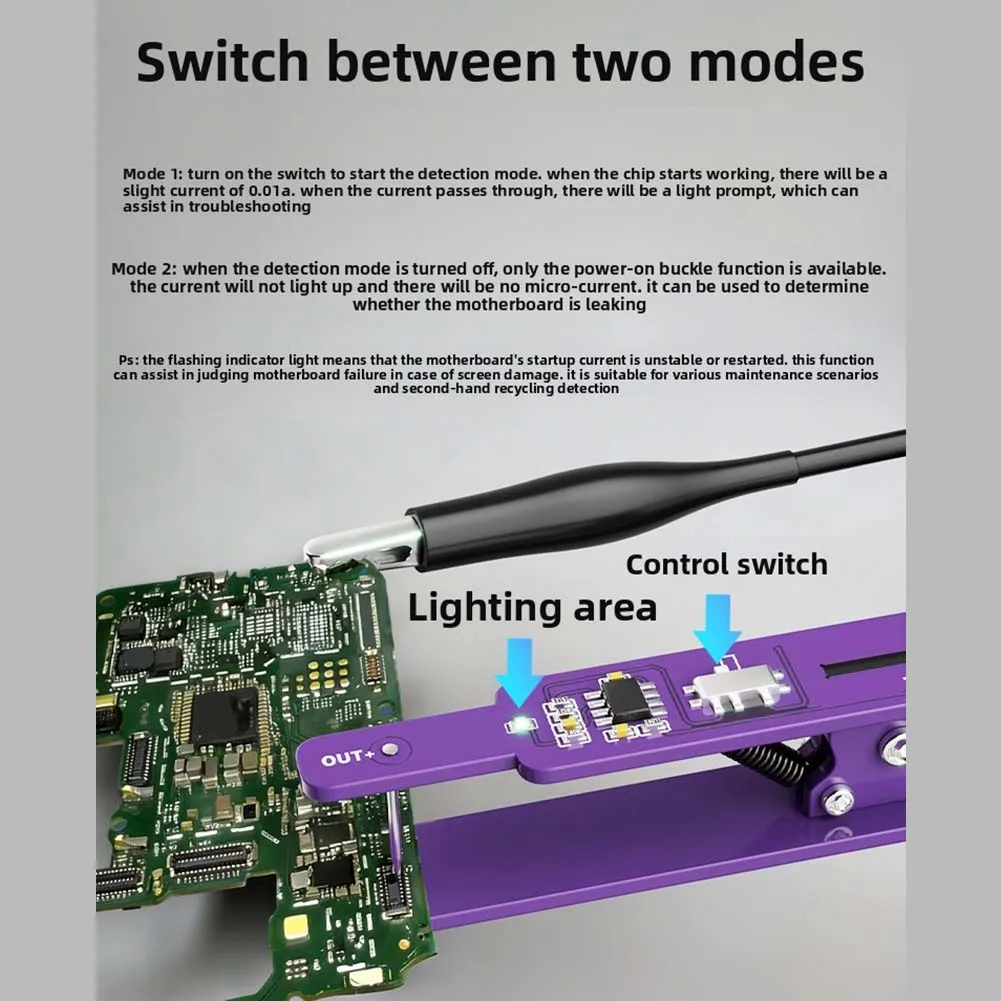 Phone Power Clip M191 Switch Clip ABS Material Construction One-button Power-on Function For Leakage Current Tests