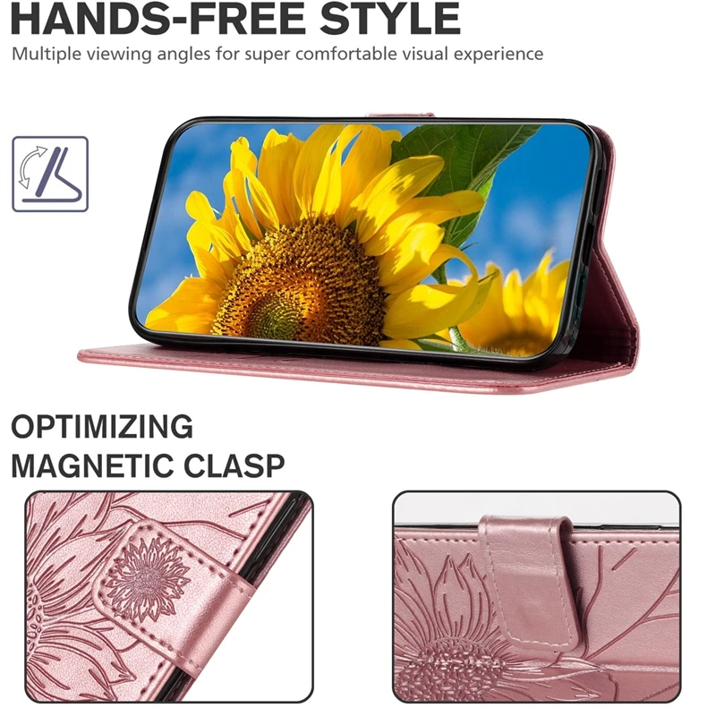 Realme C55 RMX3710 Case For OPPO Realme C55 Phone Case Sunflower Pattern Wallet Book Cover for Realme C 55 C35 C53 C31 C30 Etui