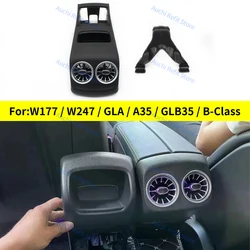 Car Rear Air Conditioning Vents For Mercedes Benz W177 X247 GLB35 CLA GLA A35 B Class Rear Seat Air Turbine Outlet Nozzle Refit