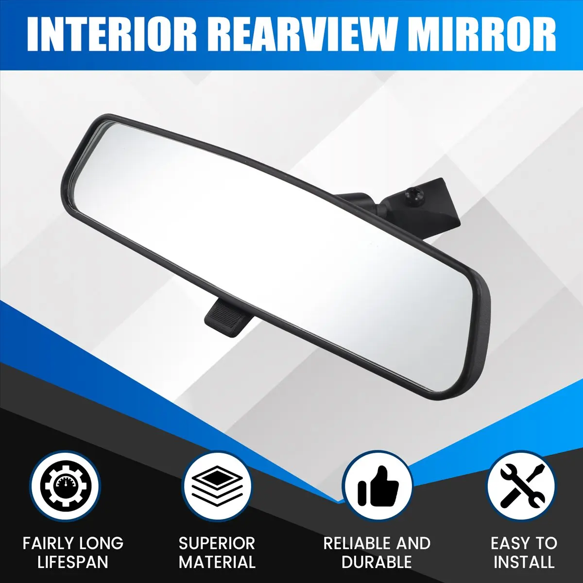 #96A Interior Rearview Mirror,Car Inside Rear View Mirror 87810-06080 for Toyota Camry Tundra (Black)