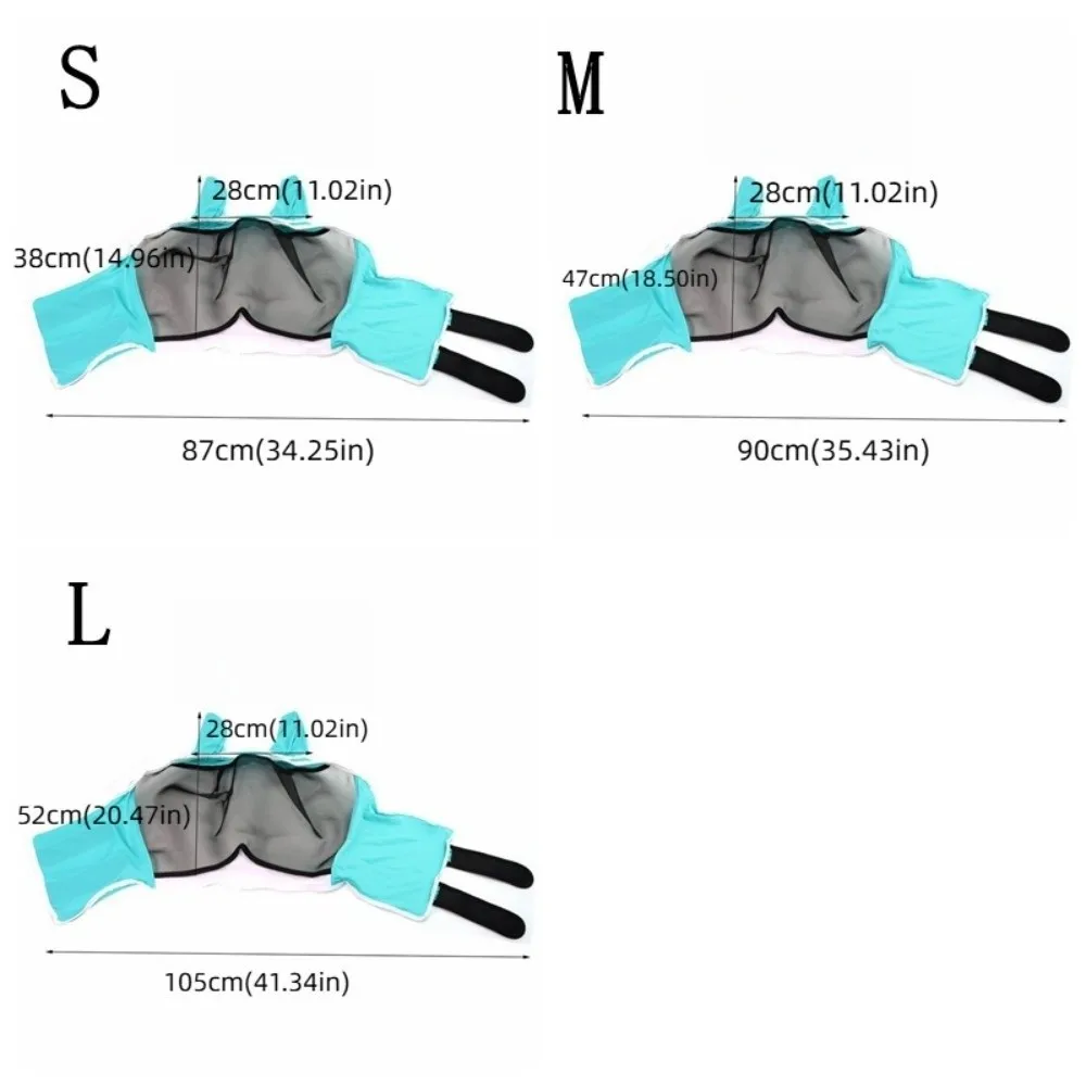 قناع ذبابة الحصان الاحترافي للفروسية قابل للتعديل ومريح ومضاد للدودات وقناع شبكي قابل للتنفس لمعدات ركوب الخيل