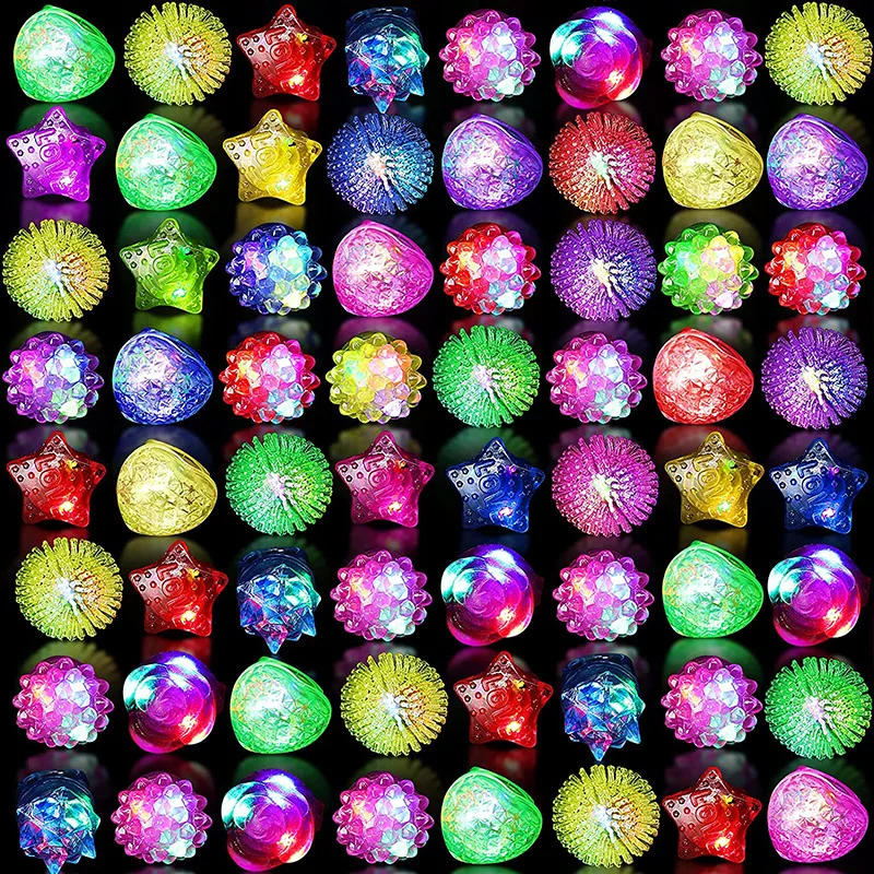 10 pièces d'anneaux lumineux LED, anneaux lumineux pour fête, jouets lumineux, lumières LED clignotantes, fournitures de fête qui brillent dans la nuit