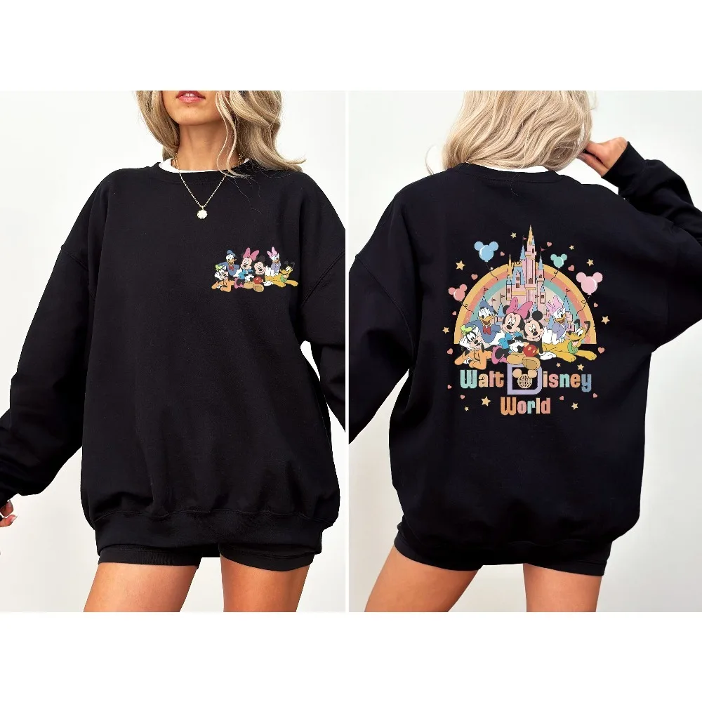 Der neue bedruckte Pullover mit Disney-Mickey-Motiv ist ein lockeres und warmes Paar-Sweatshirt für trendige Mädchen im Herbst 2023