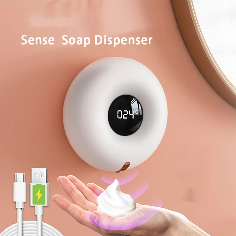 Automatische Zeepdispenser Kleine Touchless Handdesinfecterend Machine Wc Muur Gemonteerde Infrarood Schuimende Sanitizer Dispenser Thuis