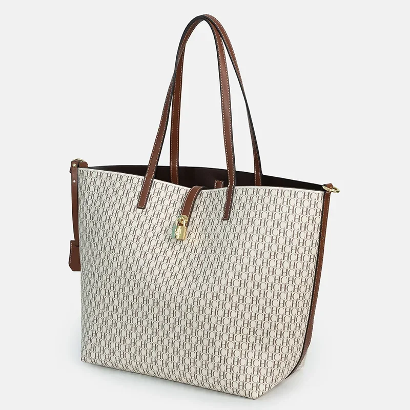 CH Women's Bag Shoulder Bag Elegant Light Luxury Practical With Bags Pure Color Simple Large Capacity Casual Resistant Brand