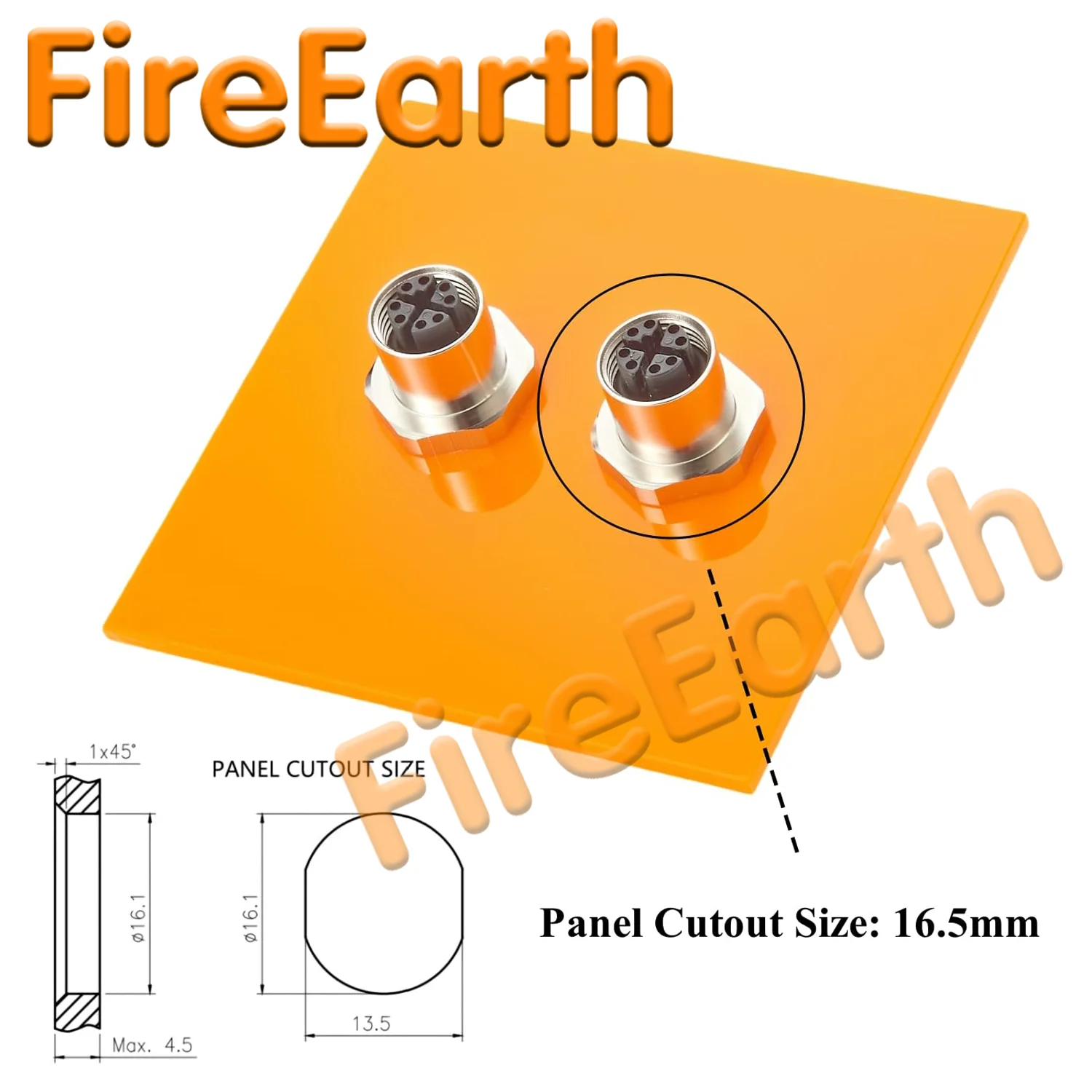 M12 X-Code 8pin Bulkhead Connector Ethernet Shielded Female Panel Mount Socket for Industrial Network Automation 1pc