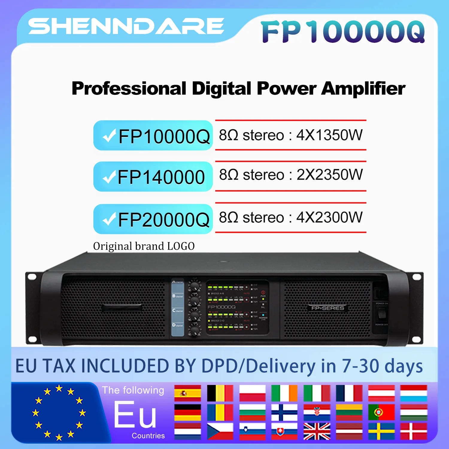 FP10000Q/FP20000Q Audio Power Amplifier 4 Channels 4x1350W 10000 Watts Live Show Professional Disco Dj Audio Speakers Subwoofers