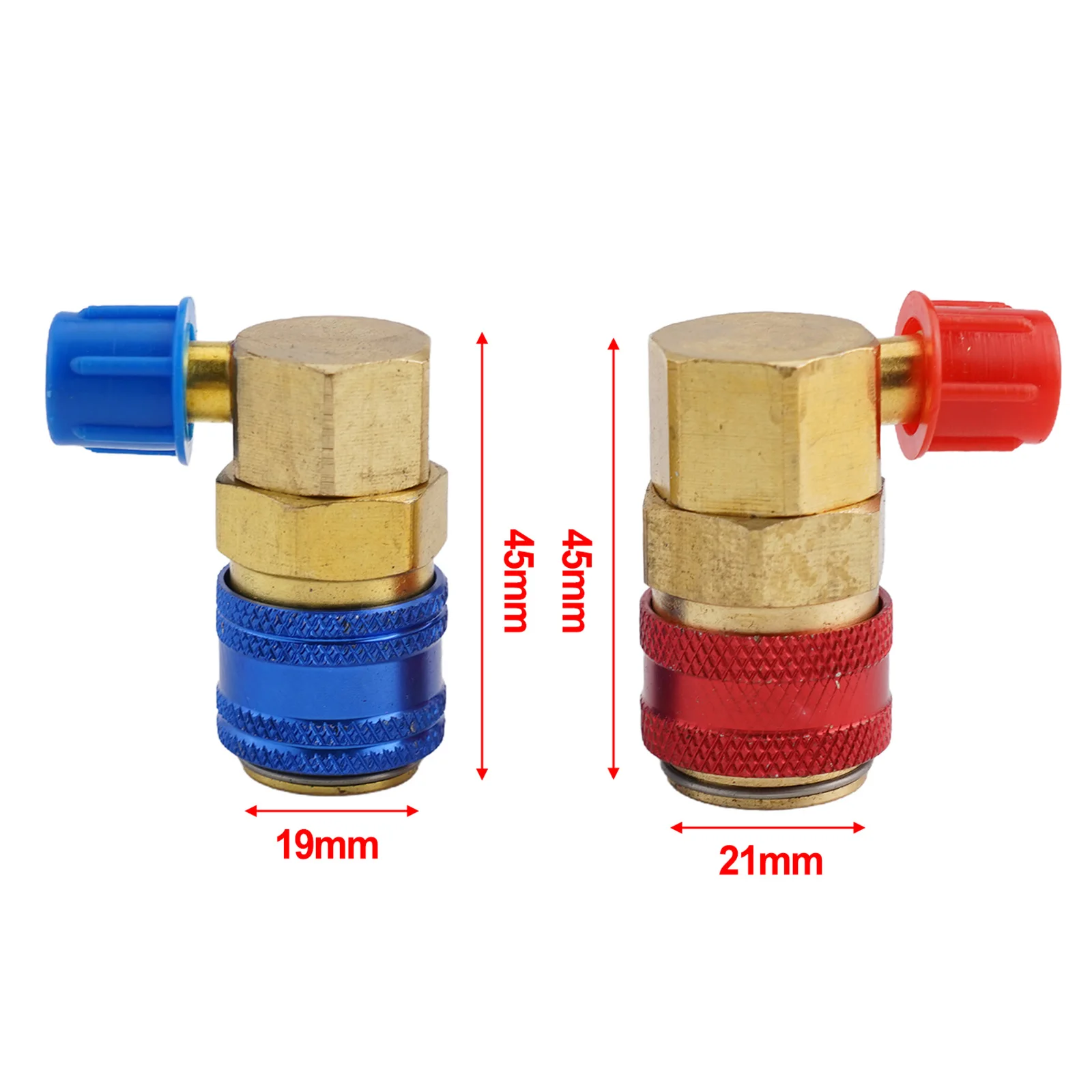 

Adapter Coupler Quick Connector HVAC Maintenance 90-degree Design A/C Alloy Easy To Connect For R134 Service Ports