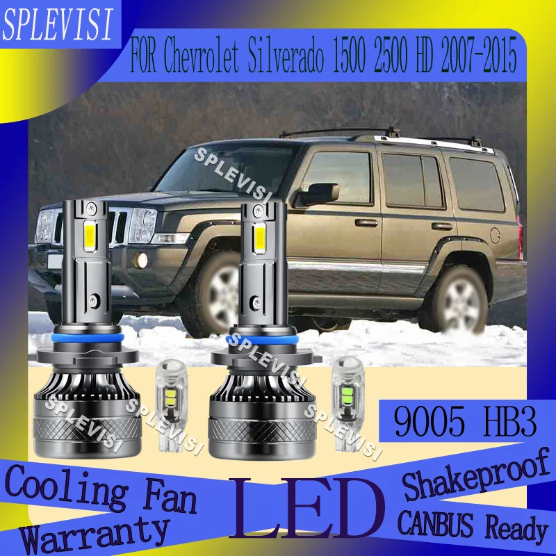 

360-degree beam IP68 Waterproof LED High Beam For Chevrolet Silverado 1500 2500 HD 2007 2008 2009 2010 2011 2012 2013 2014 2015