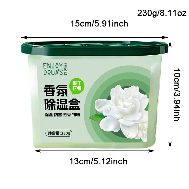 صندوق مزيل الرطوبة المعطر مع تركيبة تشبه الجل لامتصاص الرطوبة وإطلاق العطر في غرف النوم وخزائن الملابس
