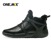 ONEMIX Winter Men's Boots Keep Warm Wool Trekking Sneakers Outdoor Unisex Mountain Waterproof Hiking Shoes Running Shoes for Man