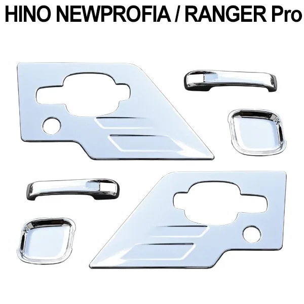 

HIGH QUALITY ELECTROPLATED CHROME DOOR HANDLE COVER SET FOR NEW HINO 500 700 17 PROFIA RANGER TRUCK BODY PARTS