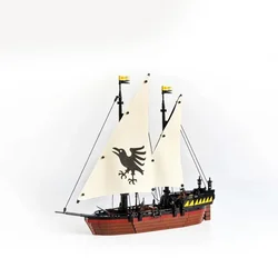 1380PCS MOC The Raven Claw Sailboat boat Model Building Blocks Creative Ship Construction Bricks DIY Toys Gifts for Children