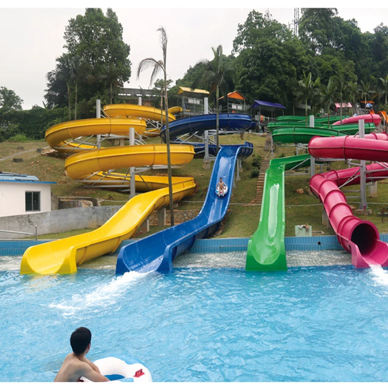 On sale  Large Commercial Water Park Fiberglass Water Slide