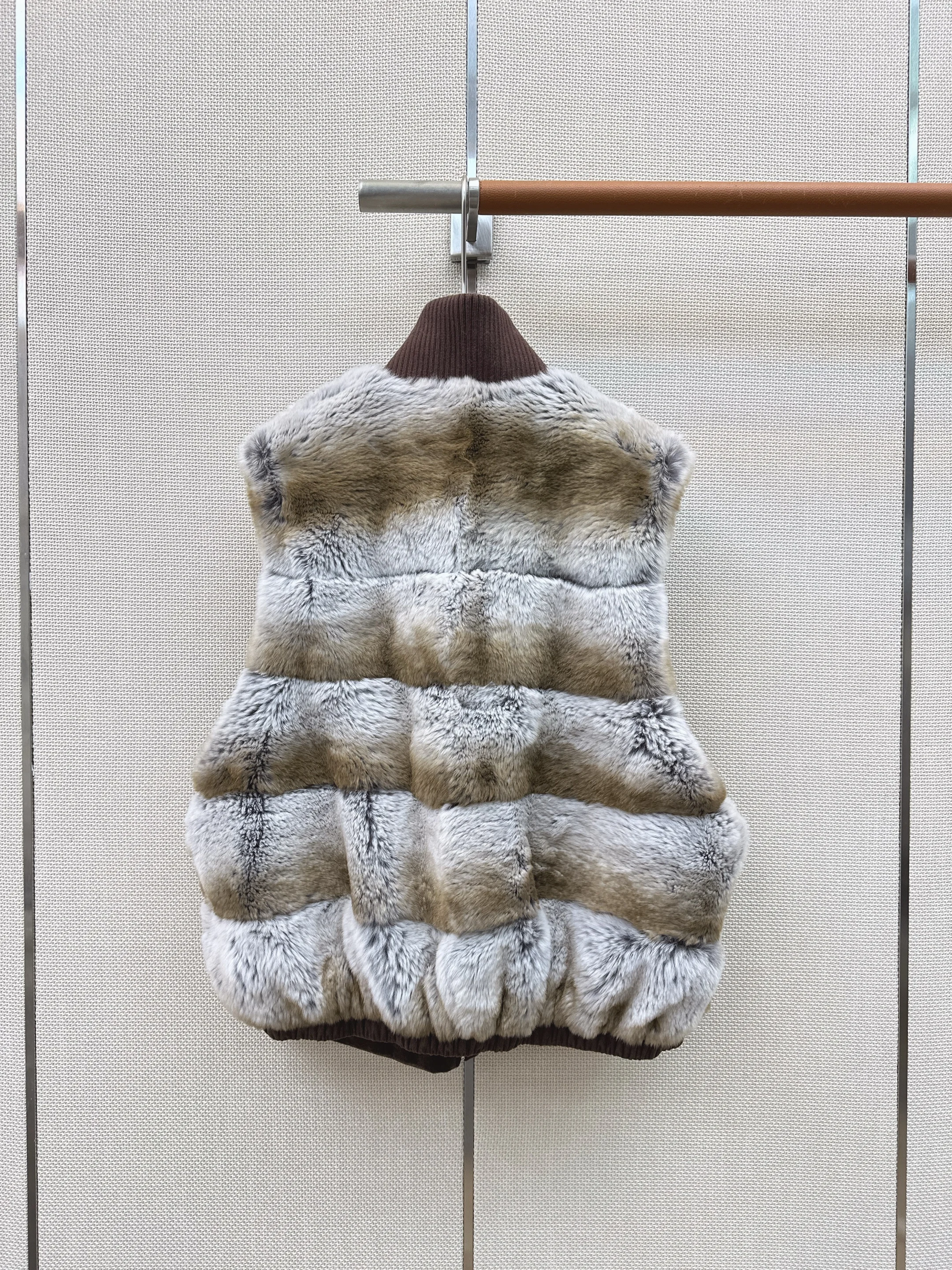 Women Custom Dyed Chinchilla Reversible Short Vest Fall Winter New Outerwear