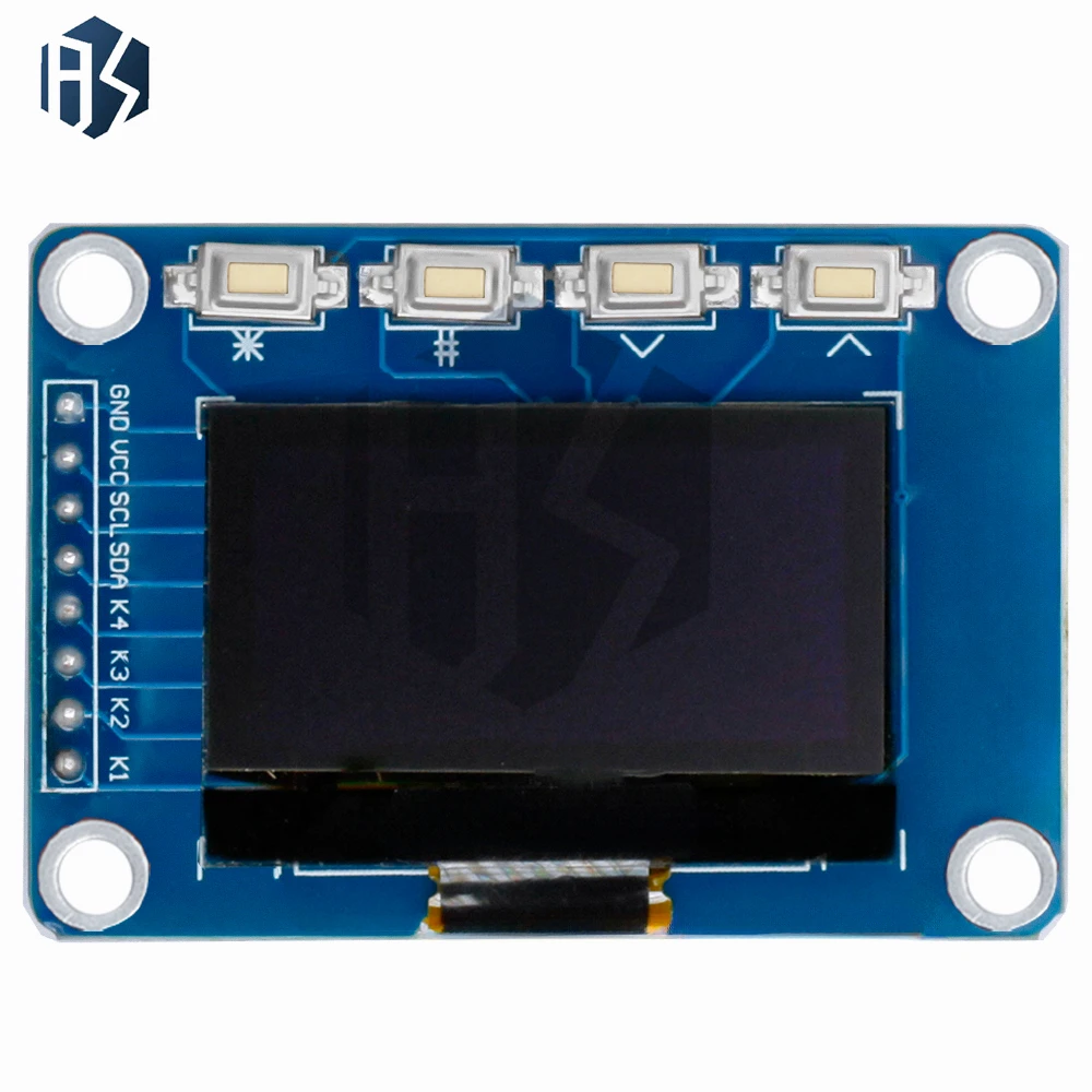 وحدة عرض I2C OLED مقاس 0.96 بوصة (128 × 64، أبيض): SSD1315-محرك مع لوحة مفاتيح 4×4 – لـ Arduino #6