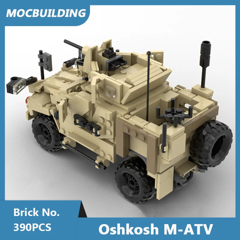 MOC Building Blocks Oshkosh MRAP All-Terrain Vehicle Model DIY Assembled Bricks Cars Series Creative Collect Toys Gifts 390PCS