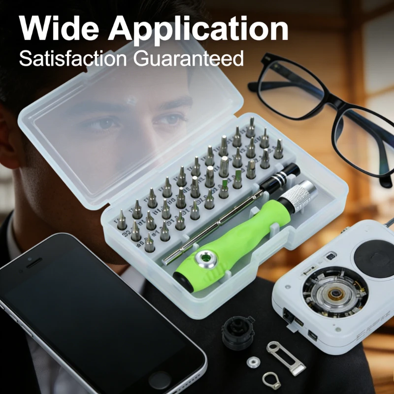 32-in-1-Präzisions-Schraubendreher-Set mit magnetischen Spitzen, kompaktes Reparatur-Werkzeugset für Elektronik, Telefone, Kameras und Heimwerkerprojekte
