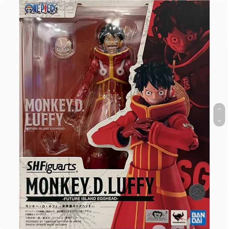 

Bandai S.H.Figuarts One PieceMONKEY.D.LUFFY FUTURE ISLAND EGGHEAD Figure Finished Model Anime Action Toy Gift for kids In shock