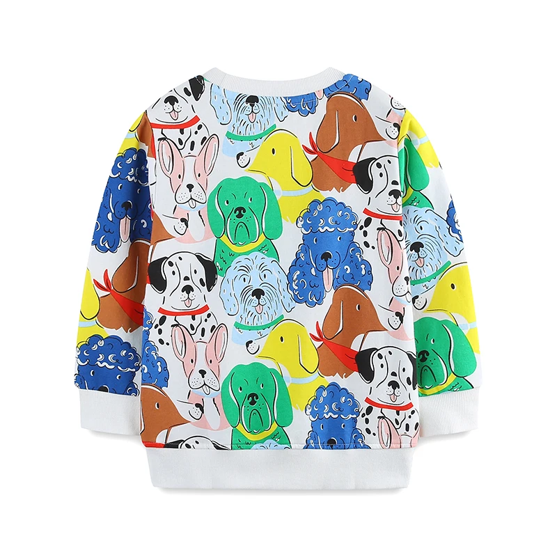 Little maven Europe America Streetwear Hoodies Cartoon Pet Dogs Print Boy Sweatshirt Cotton Spring Autumn Kids Clothes Full Tops