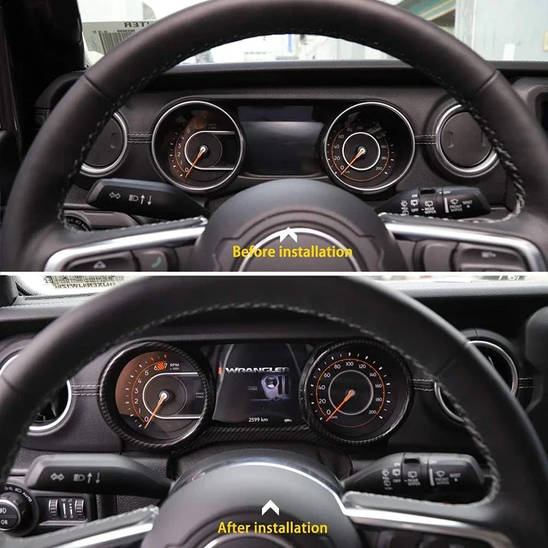 Dashboard Cover ABS Dash Board Panel Trim Frame Interior Accessories for Jeep Wrangler 2018-2023 JL JLU  Sahara Gladiator JT
