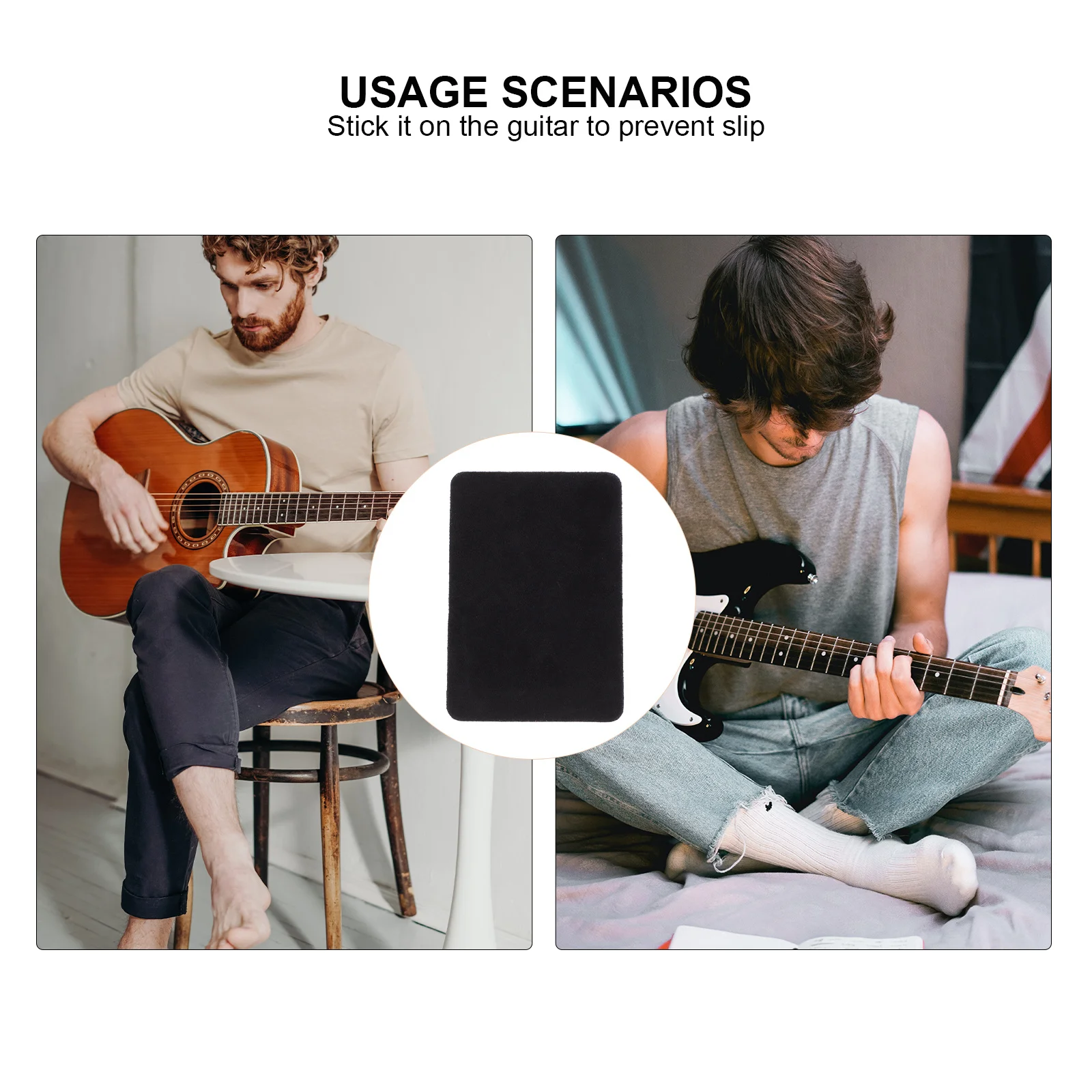 

1Pcs Small Size Cowhide Non-Slip Mat for Musical Instruments Convenient Storage and Easy Replacement Cattlehide Non-Slip Mat