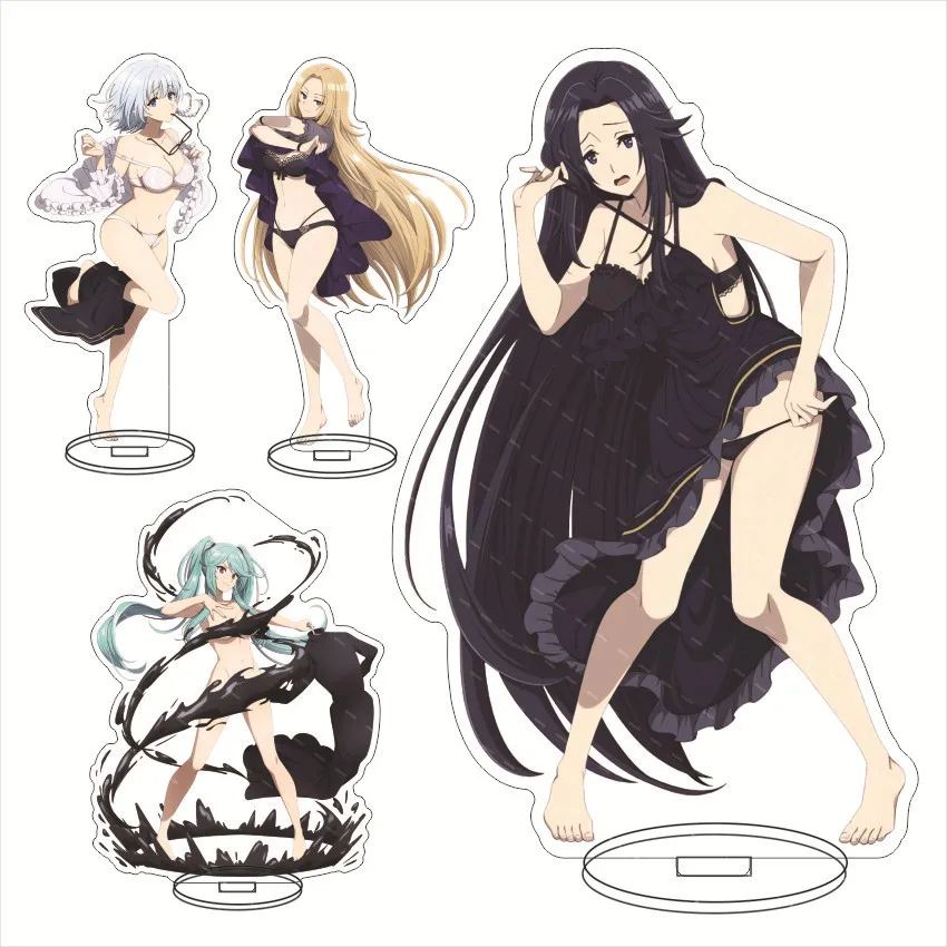 Anime Charm The Eminence in Shadow Clear Acrylic Stand Manga Figure Cute Girls Bikini Version Desktop Accessories Merch Gift