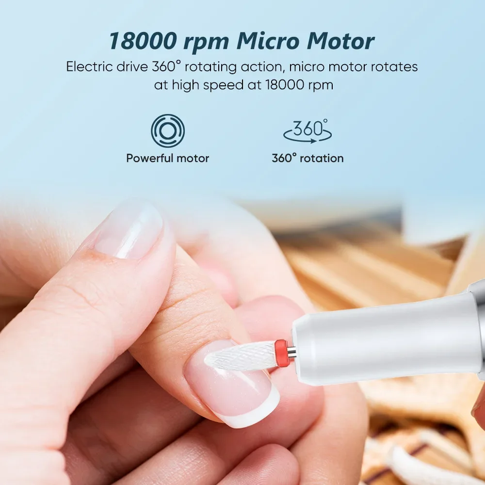 Electric Nail Polisher Drill Professional Nails Grinding Polishing Dead Skin Removal Art Sanding File Pen Machine