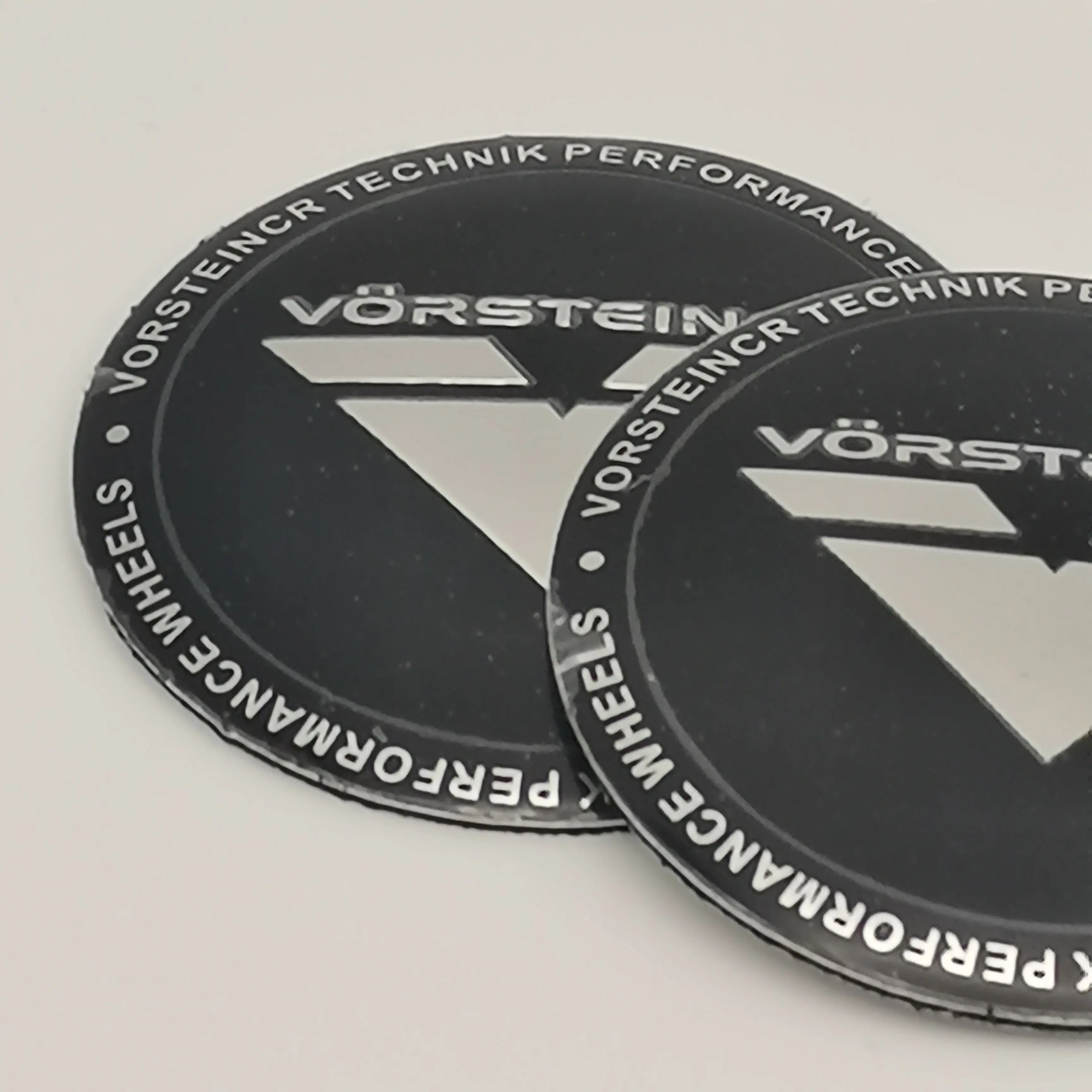 

4pcs 56mm Black Silver Small Grid VORSTEINCR Alloy Car Wheel Center Hubcaps Stickers Car Accessories