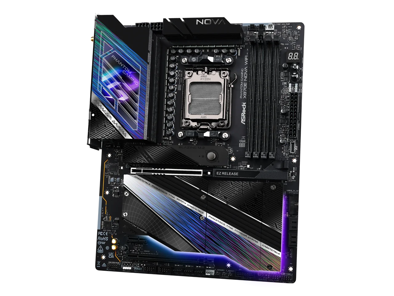 เมนบอร์ด ASRock X870E NOVA WIF - X870E Atx Motherboard บทวิจารณ์และราคา